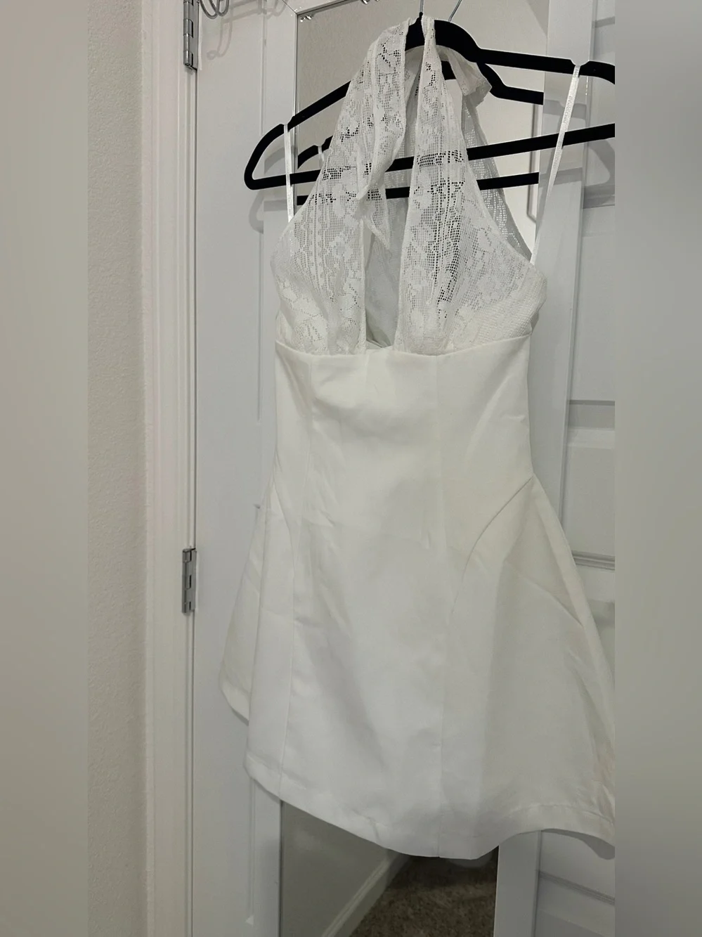 Princess Polly White Lace Halter Mini Dress - Picture 2 of 7